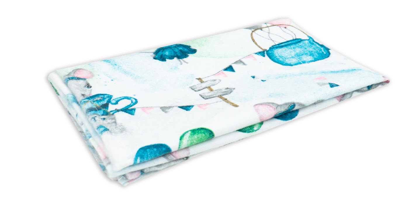 Pieluchocerata flanelowa myszka balony